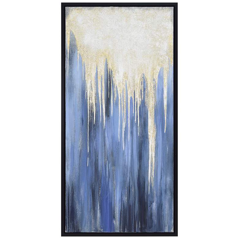 Image 3 Snowy Drip 2 48 inchH Textured Metallic Framed Canvas Wall Art