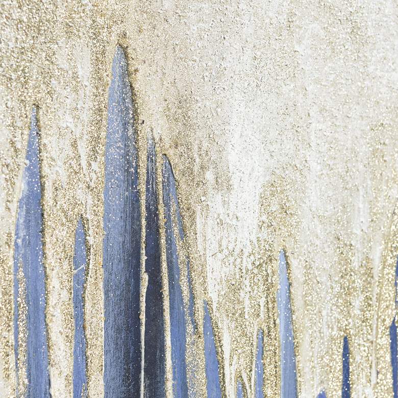 Image 6 Snowy Drip 2 48"H Textured Metallic Framed Canvas Wall Art more views