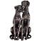 Snuggling Sighthounds 11 1/4" High Bronze Dog Sculpture