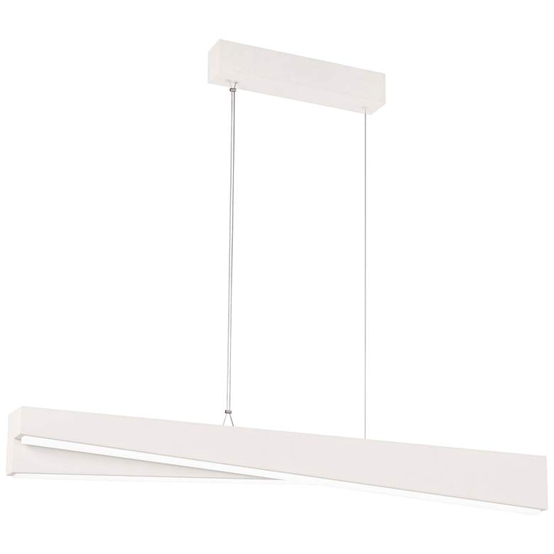 Image 1 So Inclined 35 1/2 inchW White LED Kitchen Island Light Pendant