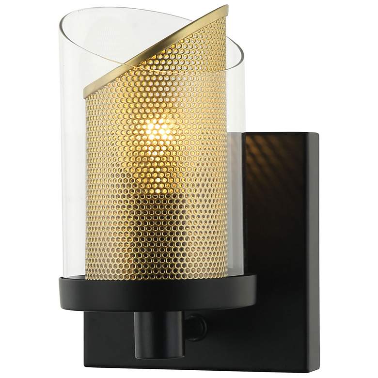 Image 2 So Inclined Bath Light - Black & Gold more views