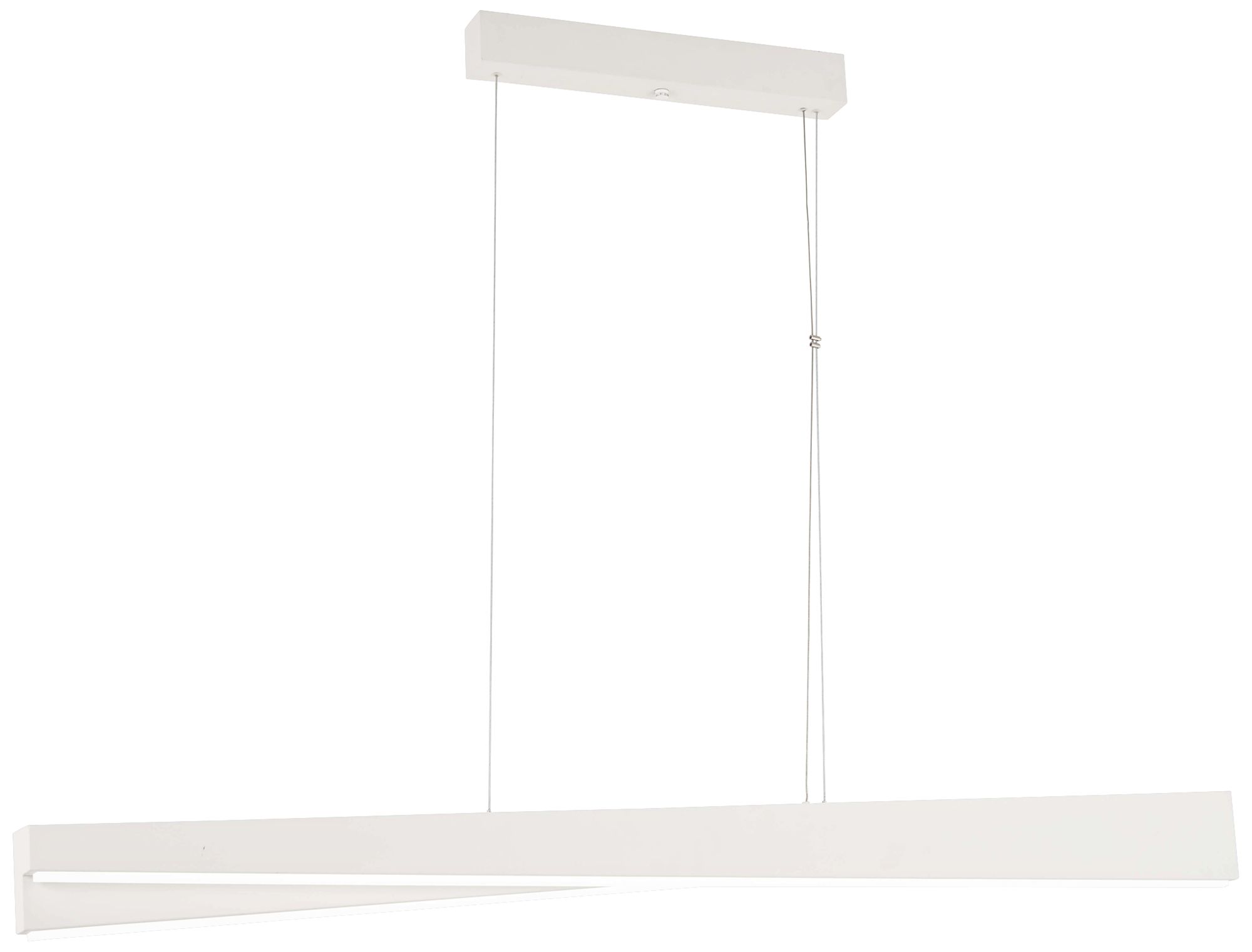 Thumbnail1 of So Inclined LED 49-in Sand White Linear Chandelier with Shade