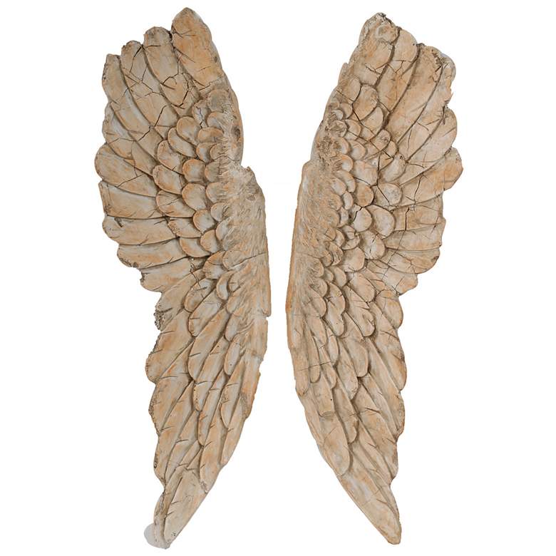 Image 1 Soar Angel Wings Wall Art - Natural - Set of Two
