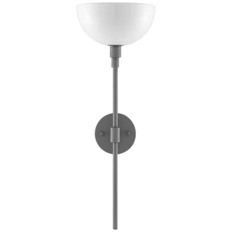 Image 1 Soba 23" High Hiroshi Gray and White Porcelain Wall Sconce