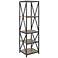 Soccoro 61" High Farmhouse Gray Driftwood 4-Shelf Bookshelf