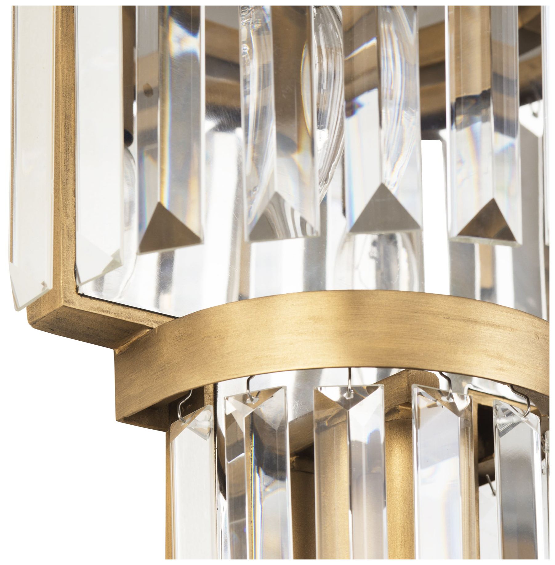 Image 5 Social Club 14"H Havana Gold and Crystal 2-Tier Wall Sconce more views