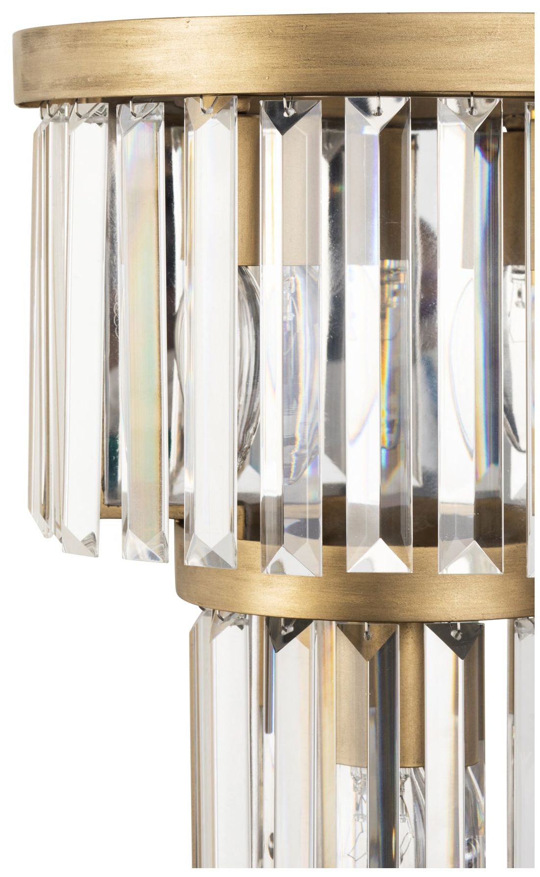 Image 6 Social Club 14"H Havana Gold and Crystal 2-Tier Wall Sconce more views