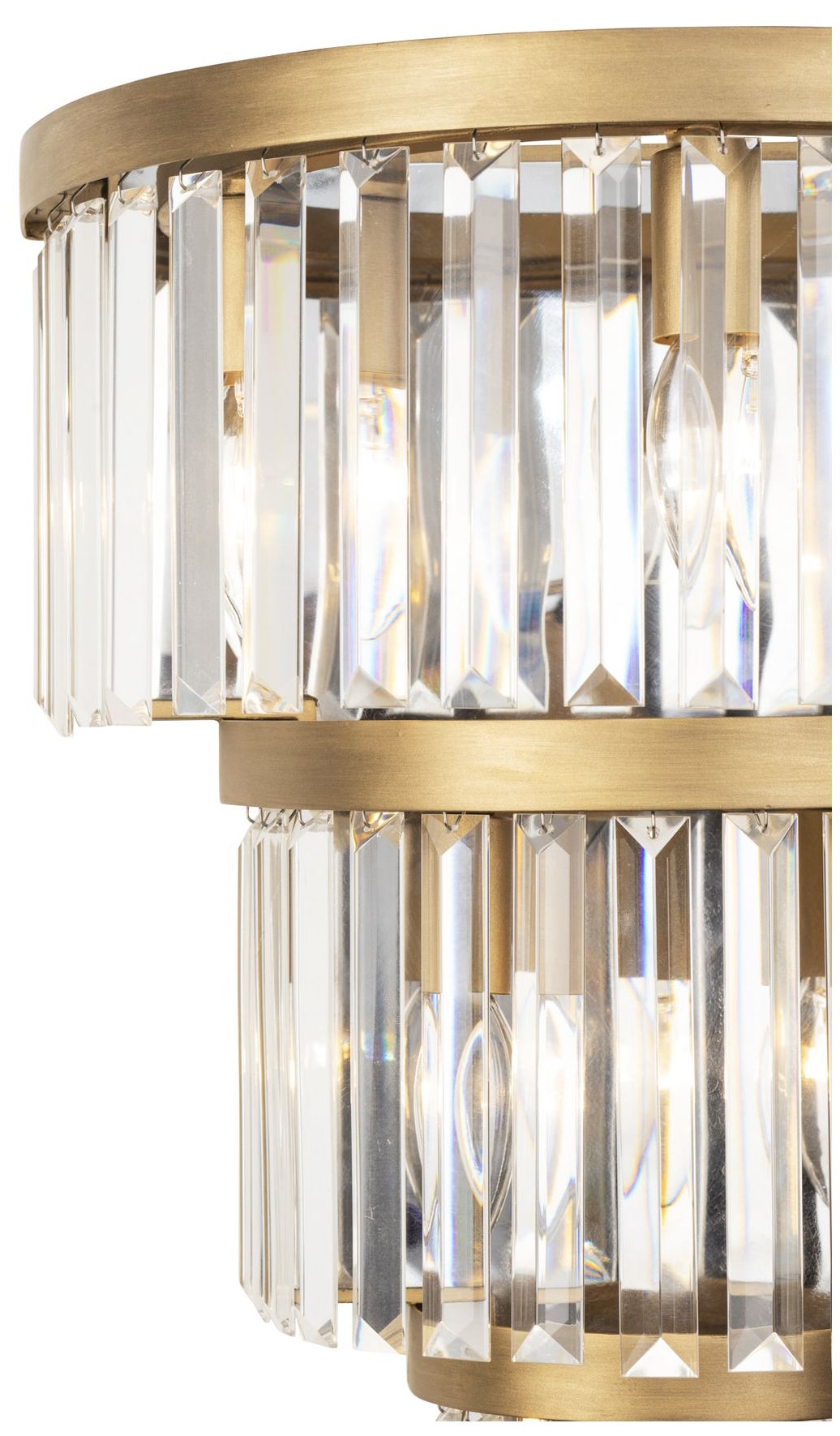 Image 5 Social Club 21"H Havana Gold and Crystal 3-Tier Wall Sconce more views
