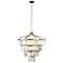 Social Club 36"W Havana Gold Crystal 4-Tier Pendant Light