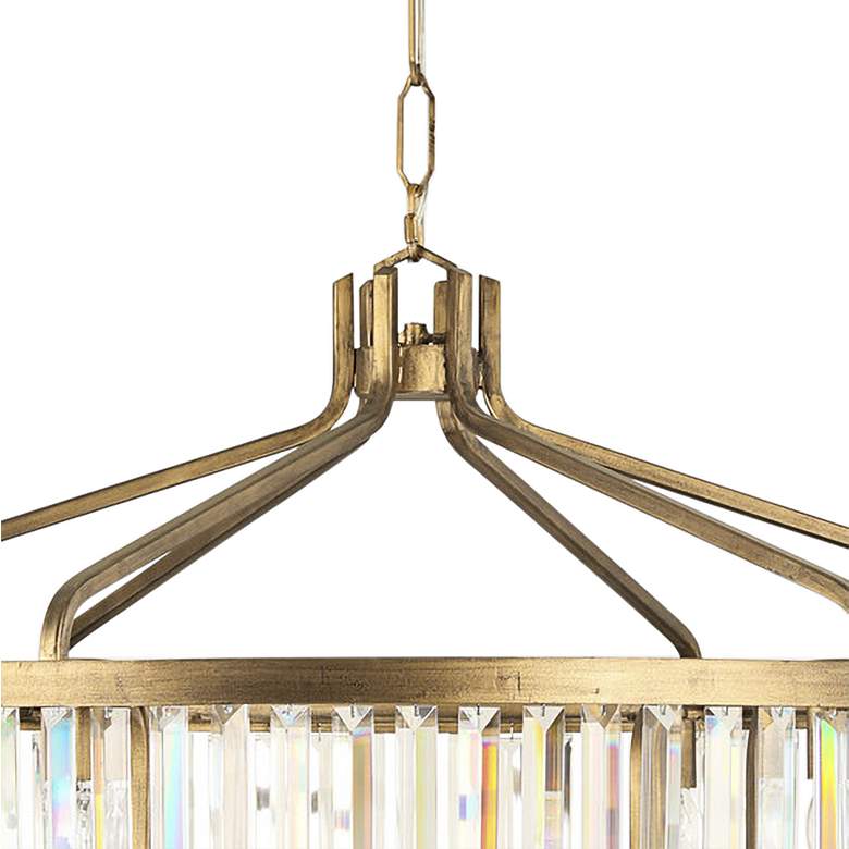 Image 4 Social Club 36"W Havana Gold Crystal 4-Tier Pendant Light more views