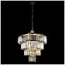 4_Social Club 36"W Havana Gold Crystal 4-Tier Pendant Light more views