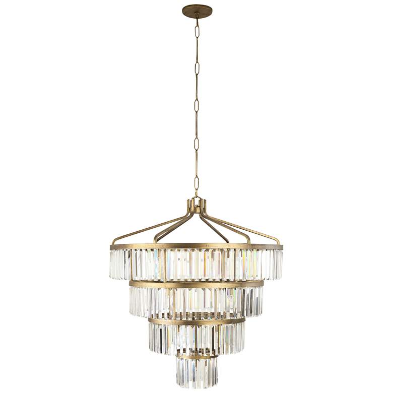 Image 5 Social Club 36"W Havana Gold Crystal 4-Tier Pendant Light more views