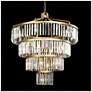 5_Social Club 36"W Havana Gold Crystal 4-Tier Pendant Light more views