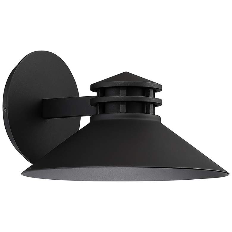 Image 1 Sodor 6.88 inchH x 10.63 inchW 1-Light Outdoor Wall Light in Black