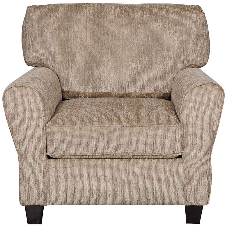 Image 1 Sofab Angel II Upholstered Pewter Chenille Armchair