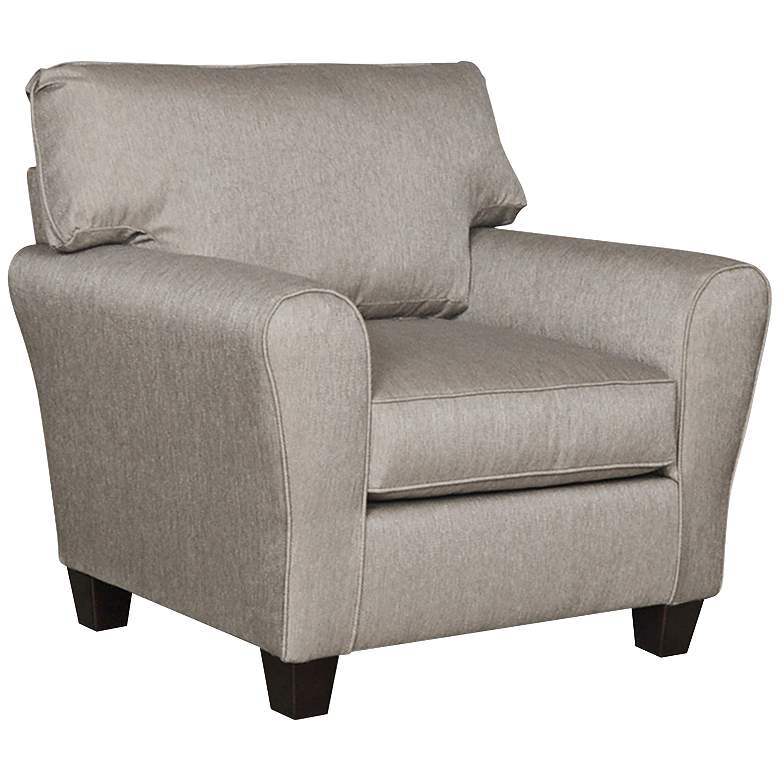 Image 1 Sofab Brooke Fabric Upholstered Medium Dove Gray Armchair