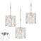 Soffi Three 8" Wide Chrome and Crystal Multi-Light Swag Chandelier