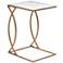 Sofia 19" Wide Clear Glass Top and Gold Accent Table