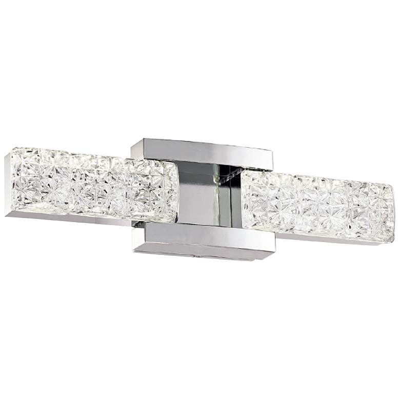 Image 2 Sofia 19 inch Wide Polished Nickel 2-Light LED Bath Light