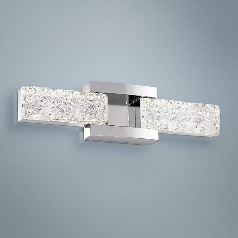 Image 1 Sofia 19 inch Wide Polished Nickel 2-Light LED Bath Light