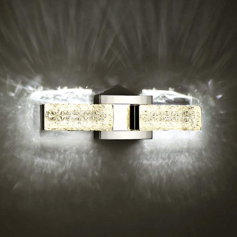 Image 3 Sofia 19" Wide Polished Nickel 2-Light LED Bath Light more views