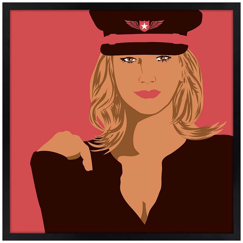 Image 1 Sofia 21" Square Black Giclee Wall Art