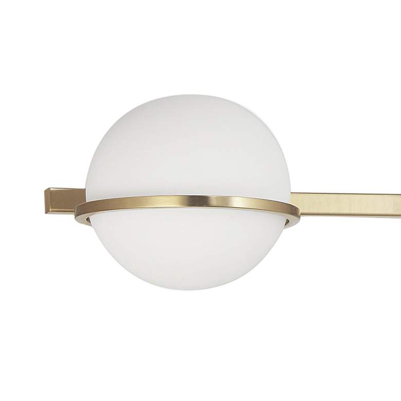 Image 2 Sofia 23" Wide Electroplated Aged Brass 3-Light Bath Light more views