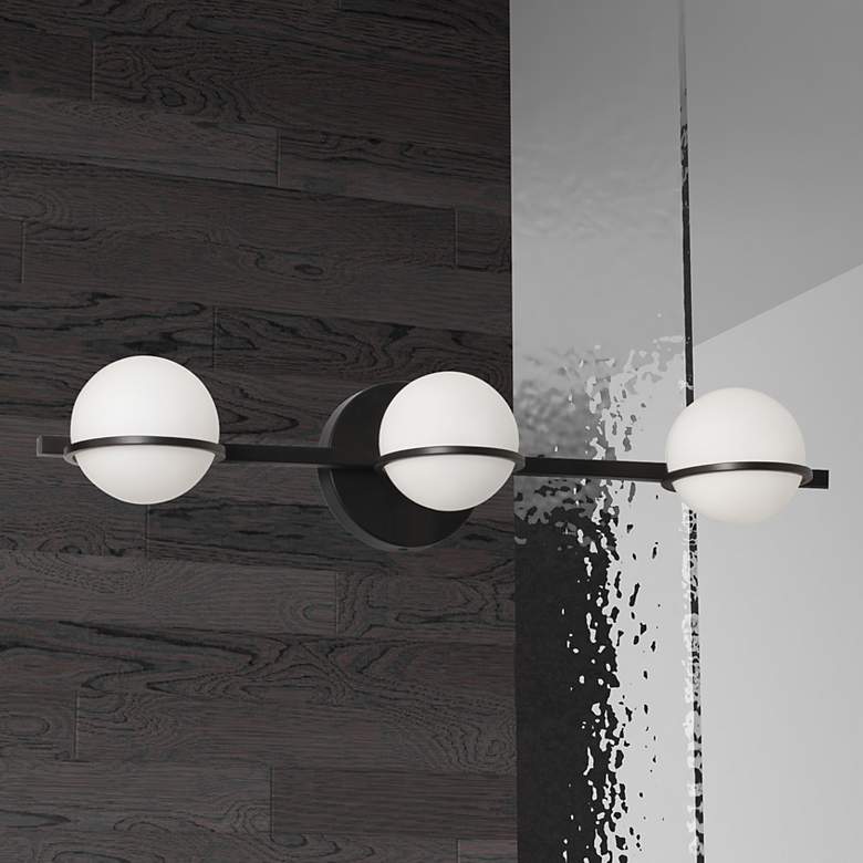 Image 1 Sofia 23" Wide Painted Black 3-Light Bath Light