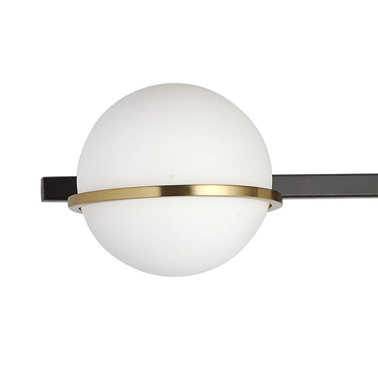 Image 2 Sofia 23 inch Wide Painted Black Aged Brass 3-Light Bath Light more views