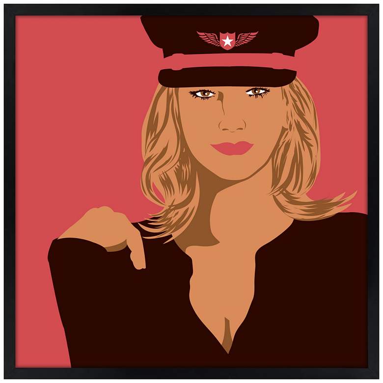 Image 1 Sofia 26" Square Black Giclee Wall Art