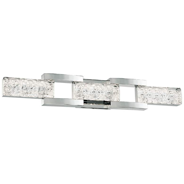 Image 1 Sofia 30" Wide Polished Nickel 3-Light LED Bath Light