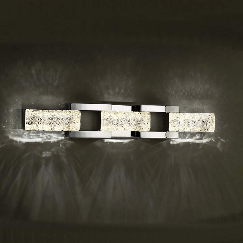 Image 2 Sofia 30" Wide Polished Nickel 3-Light LED Bath Light more views