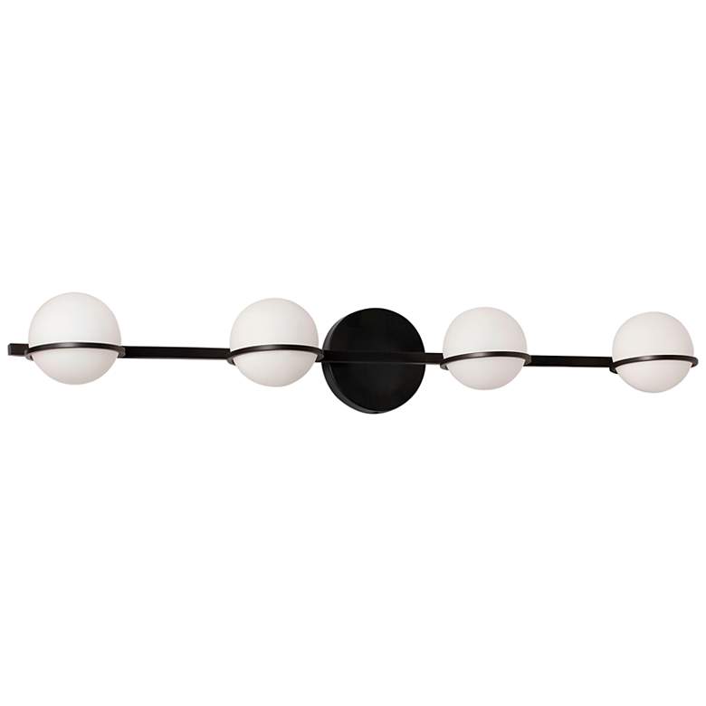 Image 1 Sofia 32" Wide Painted Black 4-Light Bath Light