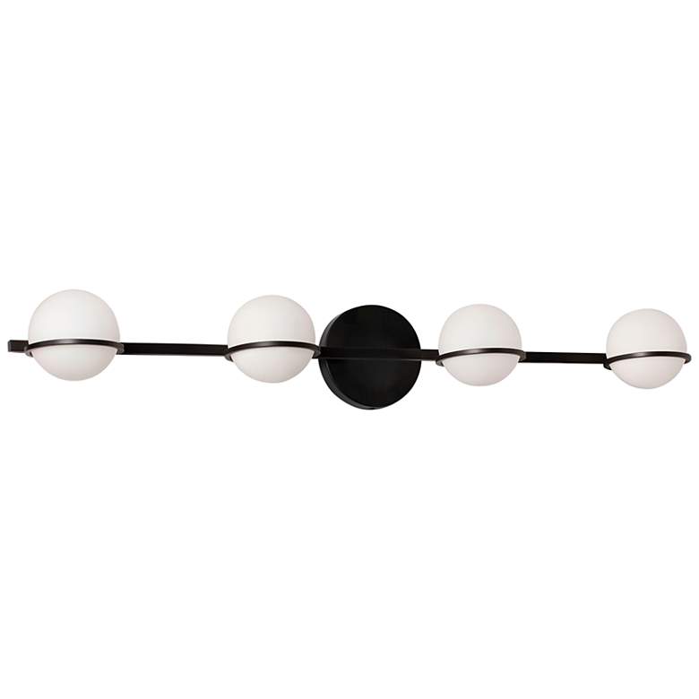 Image 1 Sofia 32 inch Wide Painted Black 4-Light Bath Light