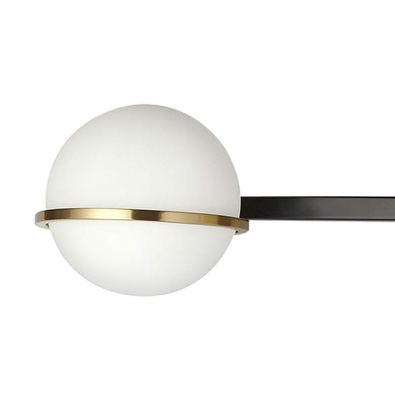 Image 2 Sofia 32 inch Wide Painted Black Aged Brass 4-Light Bath Light more views