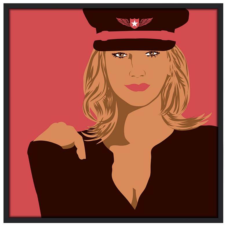 Image 1 Sofia 37" Square Black Giclee Wall Art