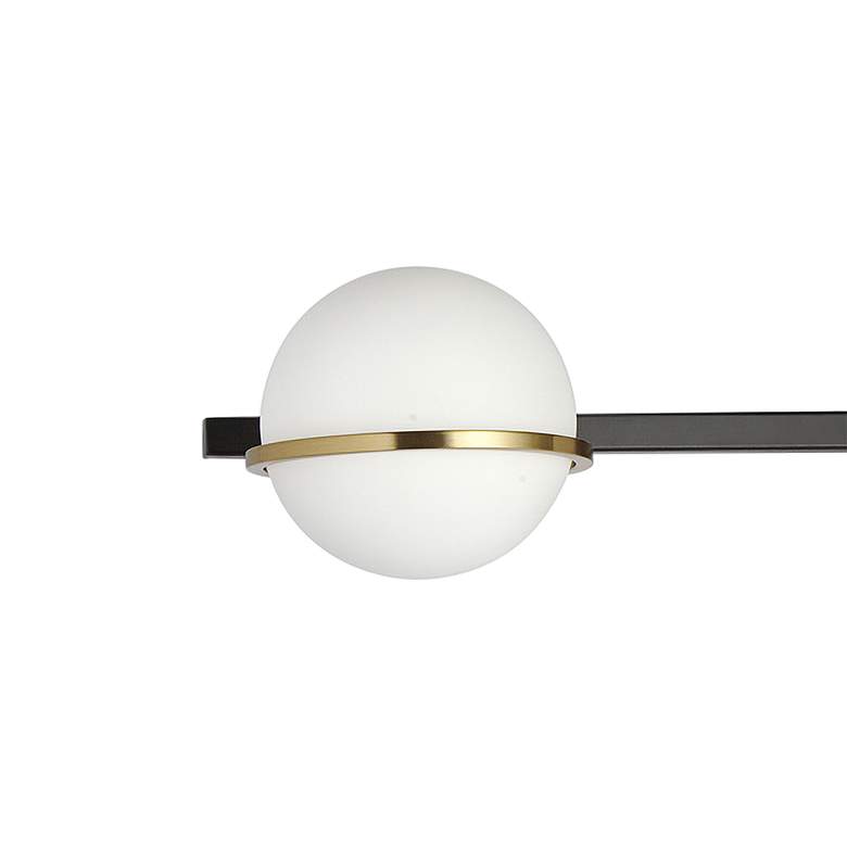 Image 2 Sofia 41 inch Wide Painted Black Aged Brass 5-Light Bath Light more views