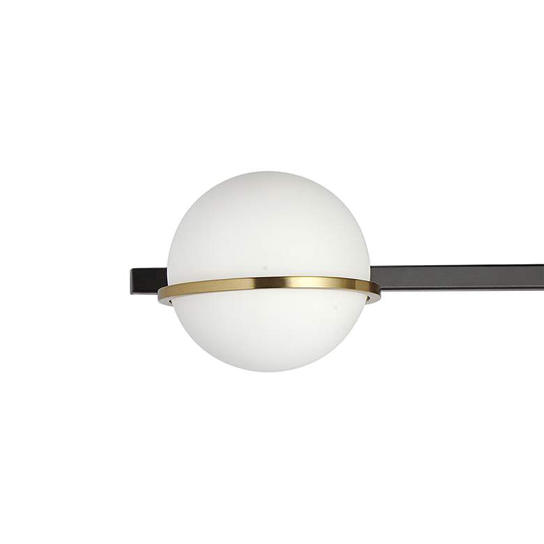 Image 2 Sofia 41" Wide Painted Black Aged Brass 5-Light Bath Light more views