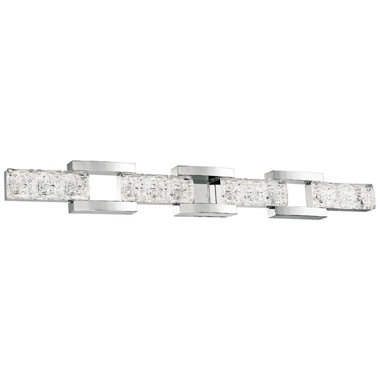 Image 1 Sofia 41 inch Wide Polished Nickel 4-Light LED Bath Light