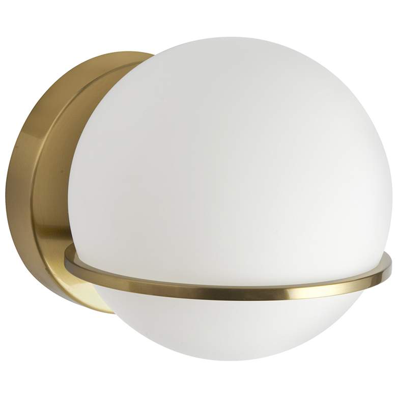Image 1 Sofia 6" High Aged Brass Wall Sconce