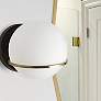 1_Sofia 6" High Matte Black and Aged Brass Wall Sconce