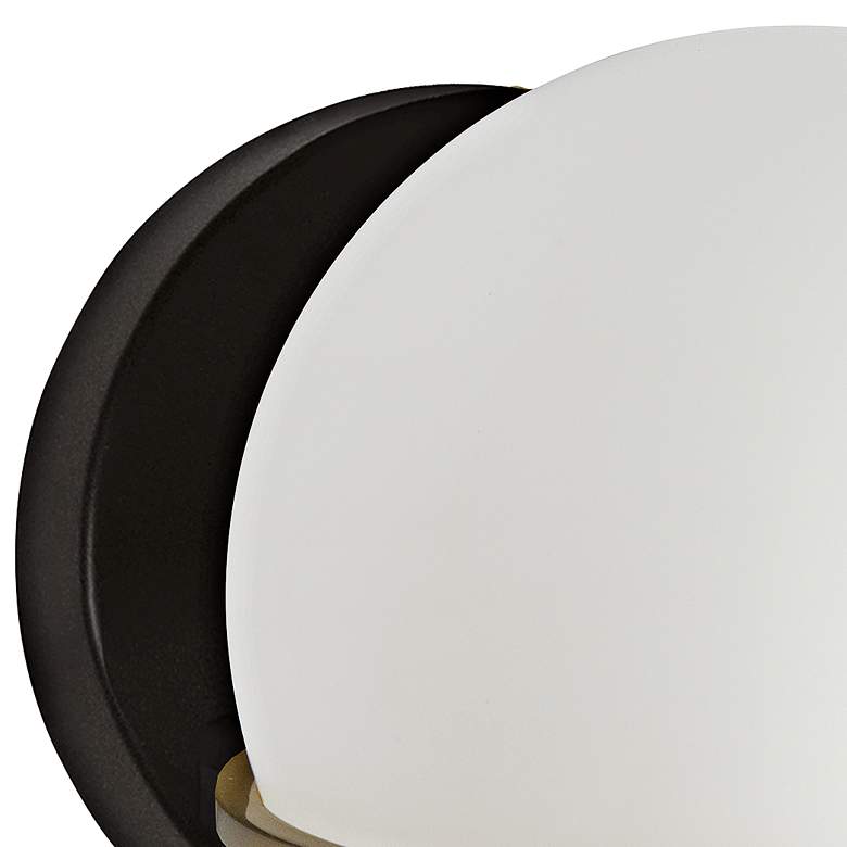 Image 2 Sofia 6" High Matte Black and Aged Brass Wall Sconce more views