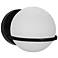 Sofia 6" High Matte Black Globe Wall Sconce