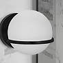 1_Sofia 6" High Matte Black Globe Wall Sconce