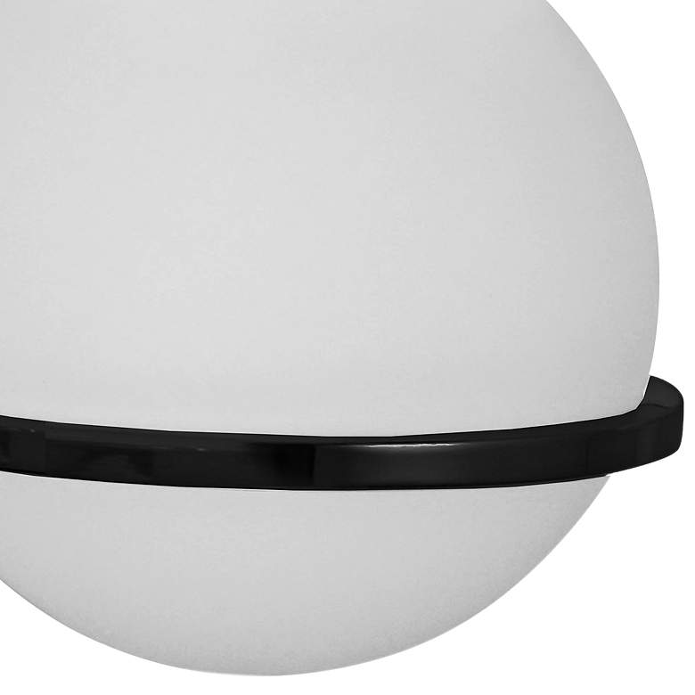 Image 3 Sofia 6" High Matte Black Globe Wall Sconce more views