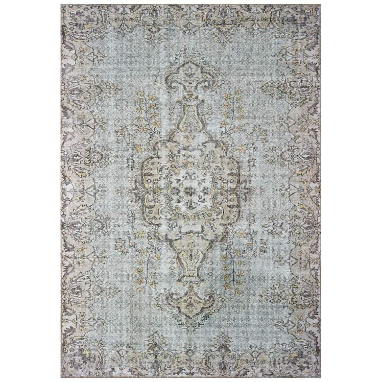 Image 1 Sofia 85816 5&#39;3 inchx7&#39;6 inch Gray and Gold Area Rug