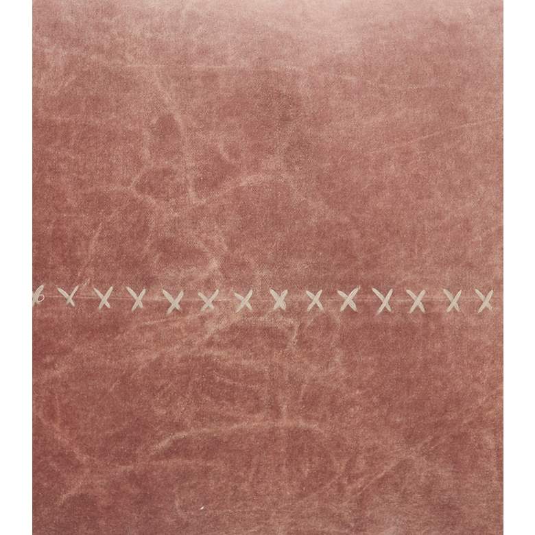 Image 3 Sofia Blush Stitch Velvet Frills 22"x14" Throw Pillow more views