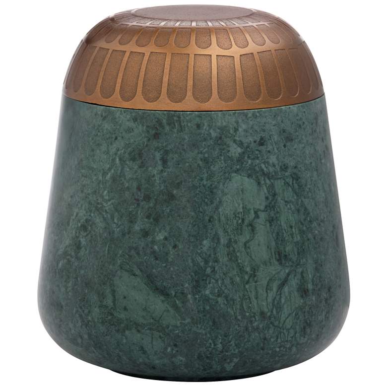 Image 1 Sofia Box - Dark Green - Antique Brass - Large
