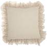 Sofia Burgundy Stitch Velvet Frills 22" Square Throw Pillow