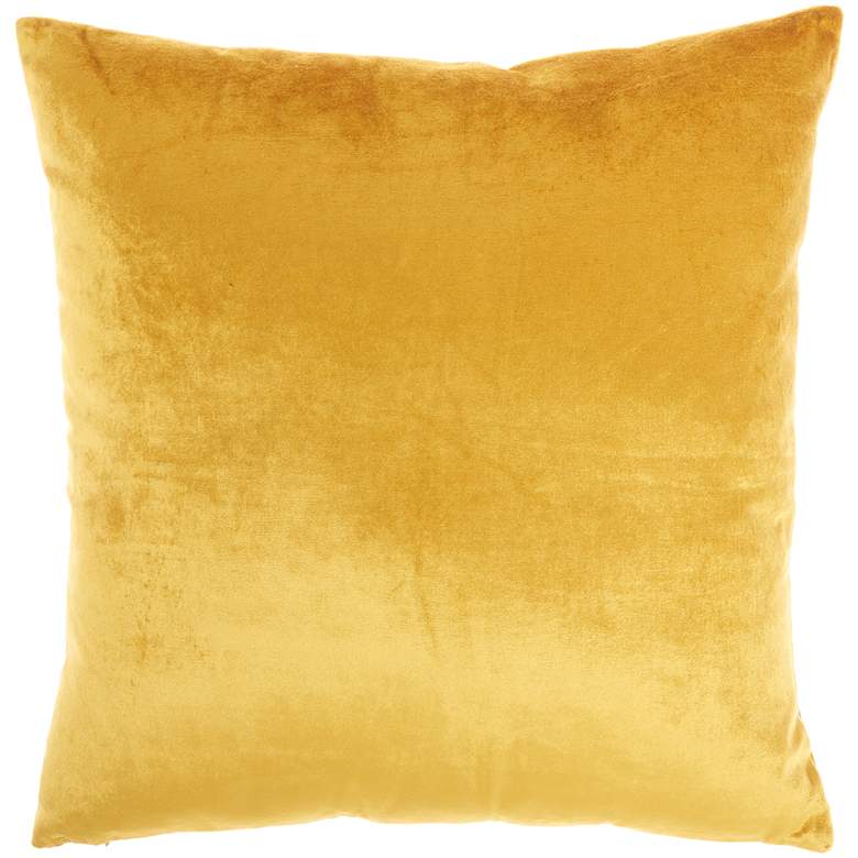 Image 4 Sofia Gold Gray Foil Print Birds 20" Square Throw Pillow more views